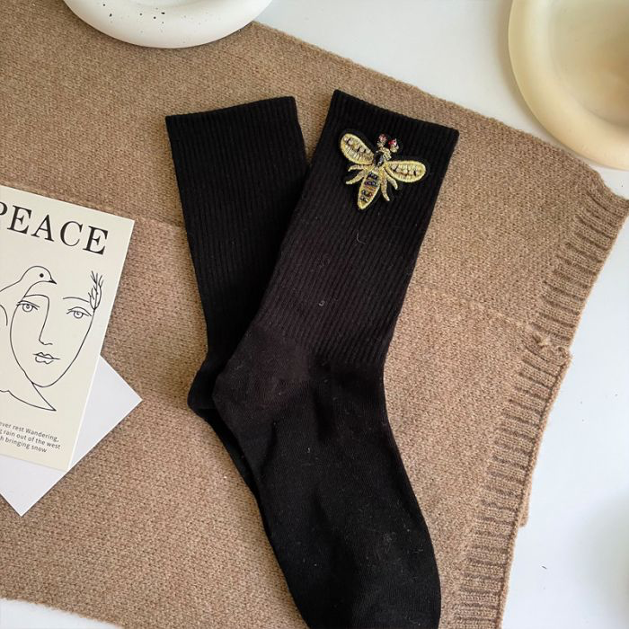 Bee Embellished Socks