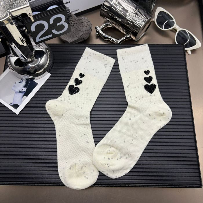 Sparkle Heart Socks