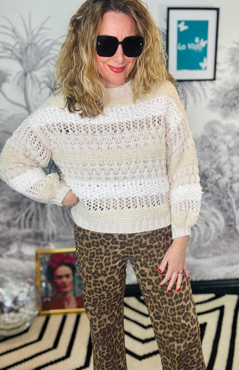 Heidi Bouclé Stripe Jumper