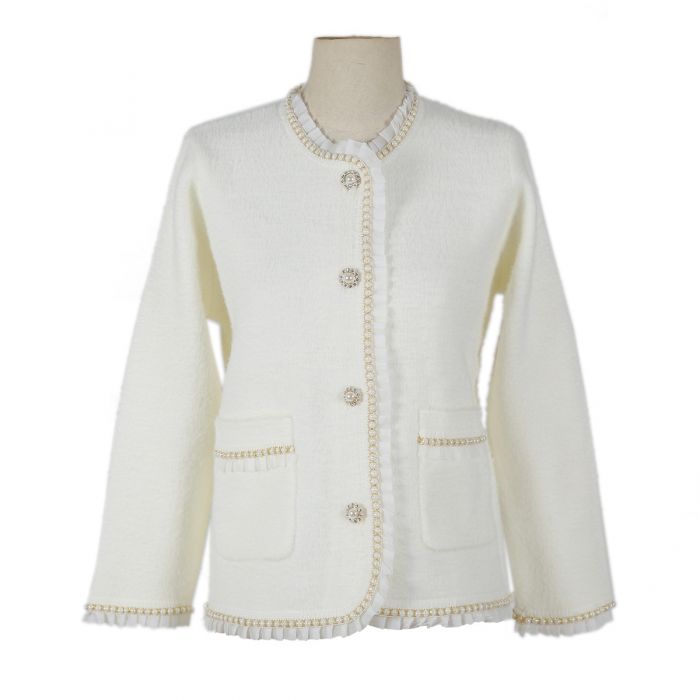 Coco Pearl Trim Soft Cardigan