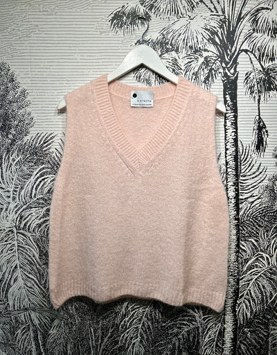 Ayla Angora Mix Knitted Vest Top