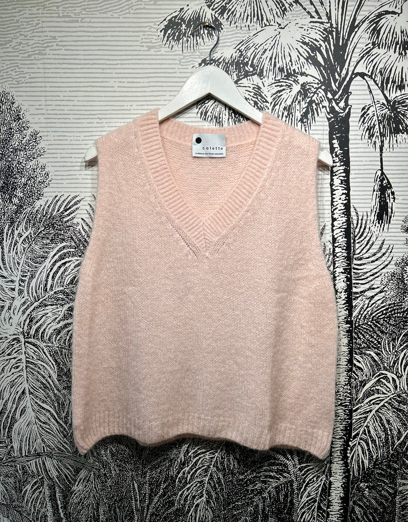 Ayla Angora Mix Knitted Vest Top