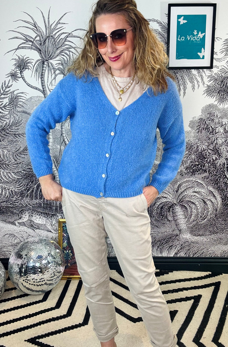 Corin Mohair Mix V-Neck Cardigan