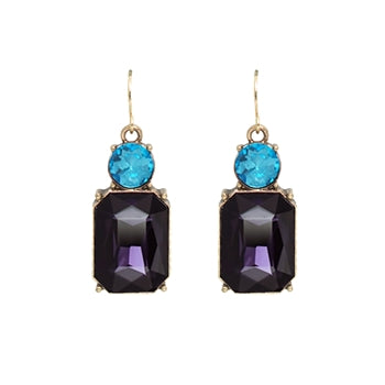 Twin Gem Drop Earrings