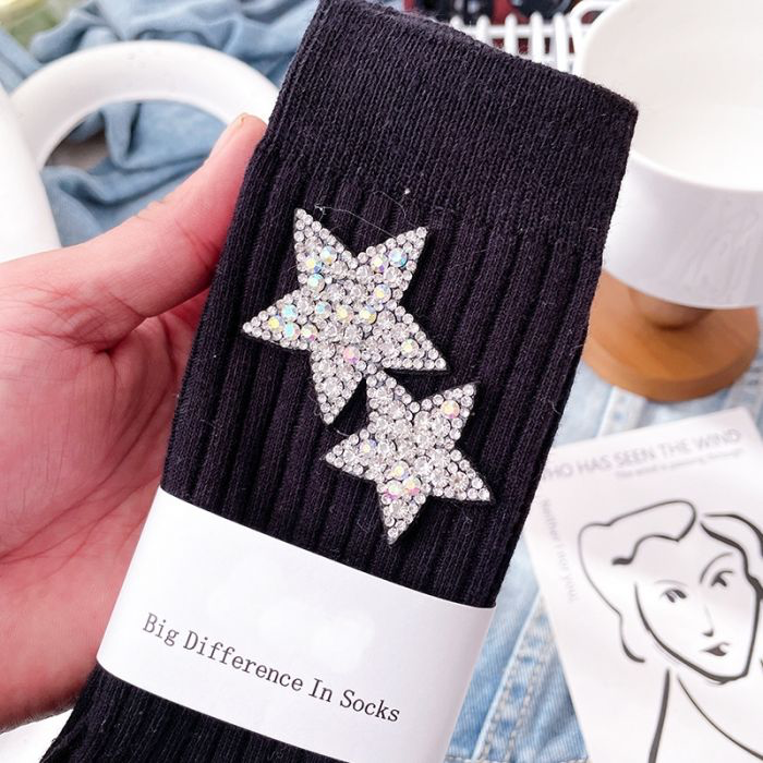 Crystal Star Embellished Socks