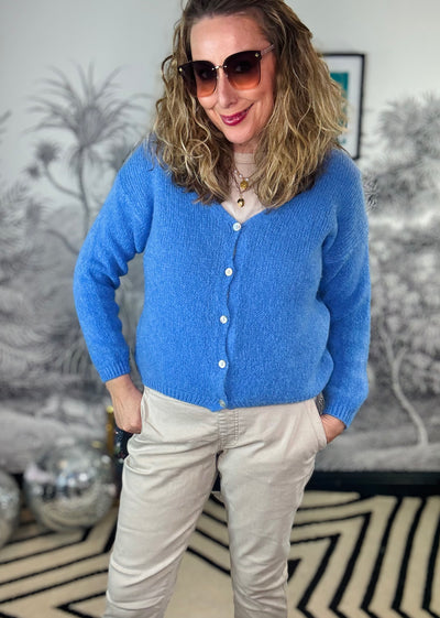 Corin Mohair Mix V-Neck Cardigan