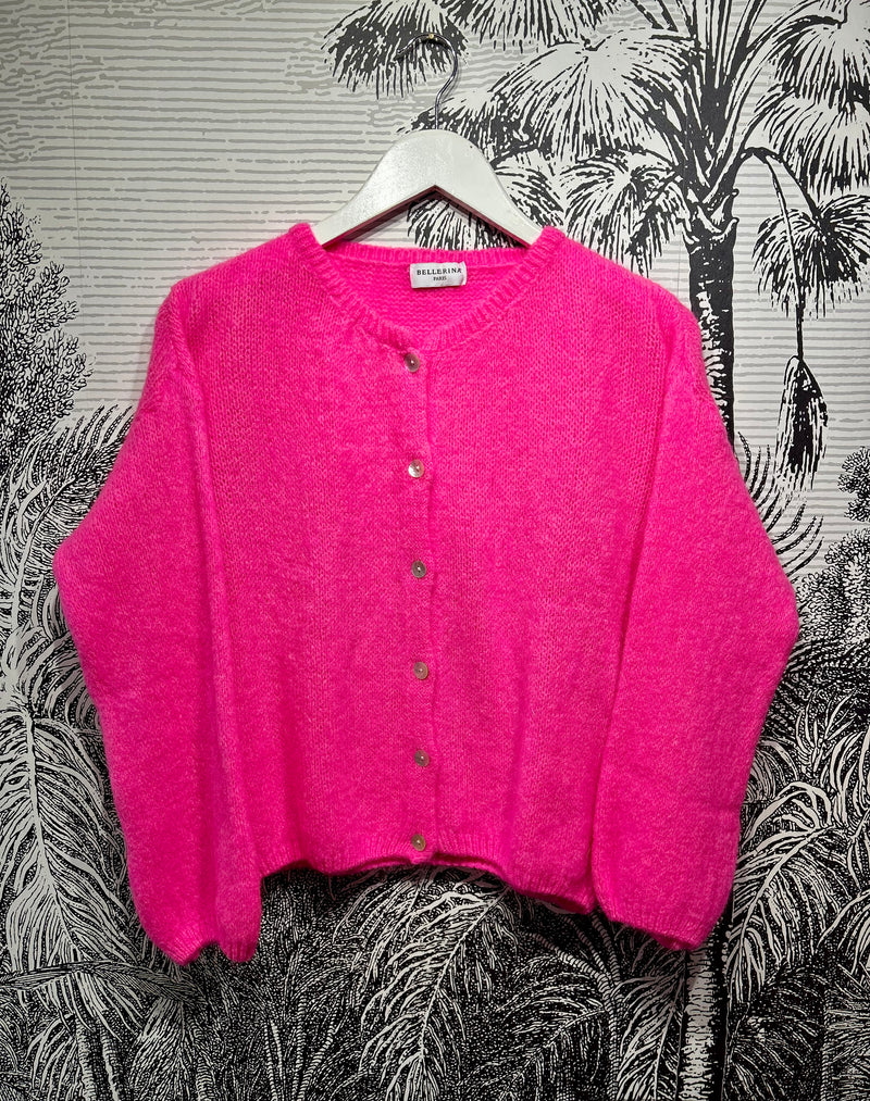 Claire Mohair Mix Crewneck Cardigan