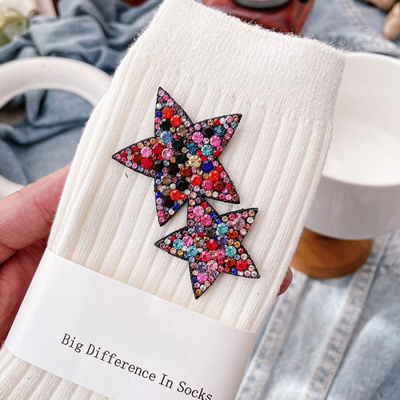 Crystal Star Embellished Socks