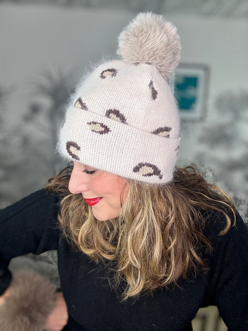 Cosy Leopard Bobble Hat