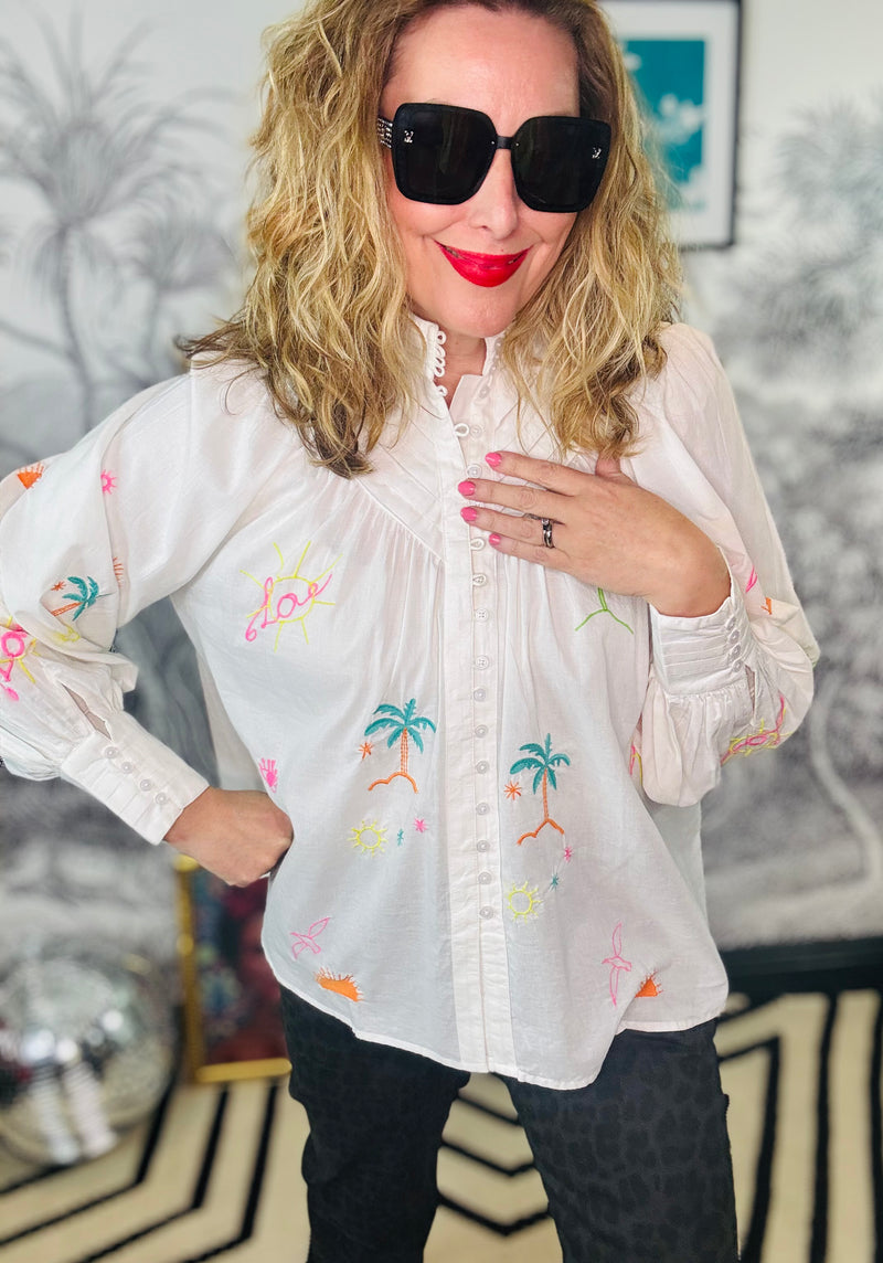 Juno Embroidered Oversized Victoriana Shirt