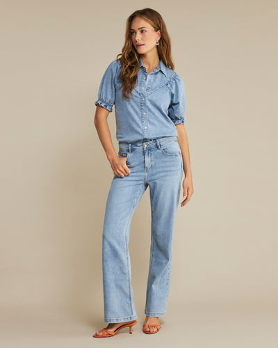 Victoria Short Sleeve Denim Shirt