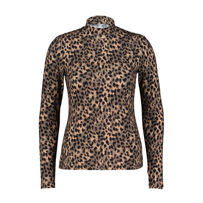 Rolinde Leopard High Neck Top