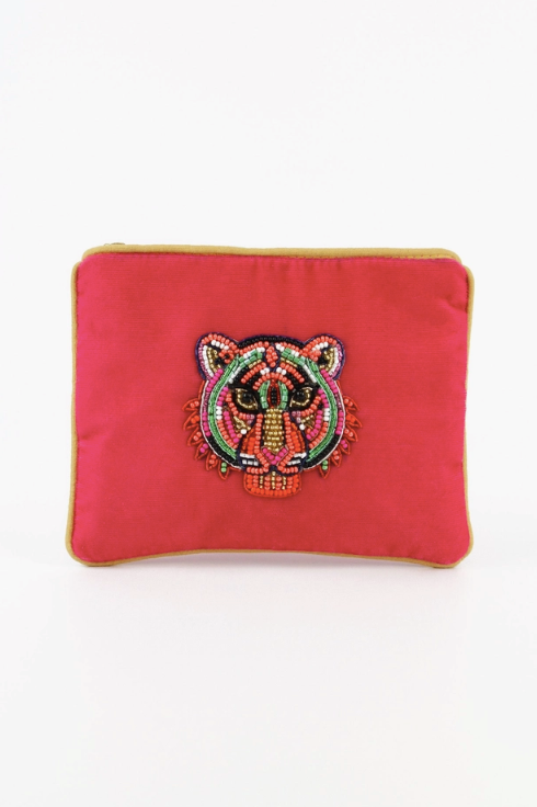 Rainbow TIger Small Velvet Purse