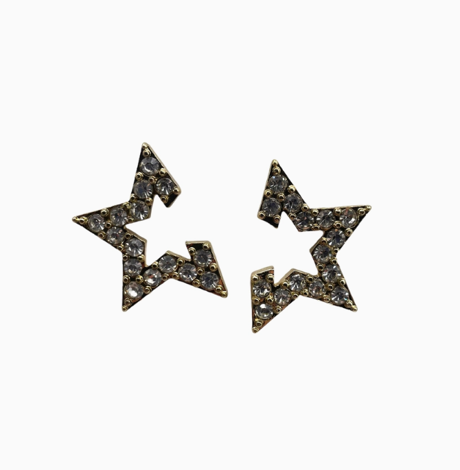 Half Star Sparkle Earrings