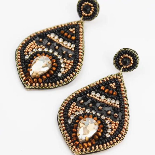 Tribal Teardrop Statement Earrings