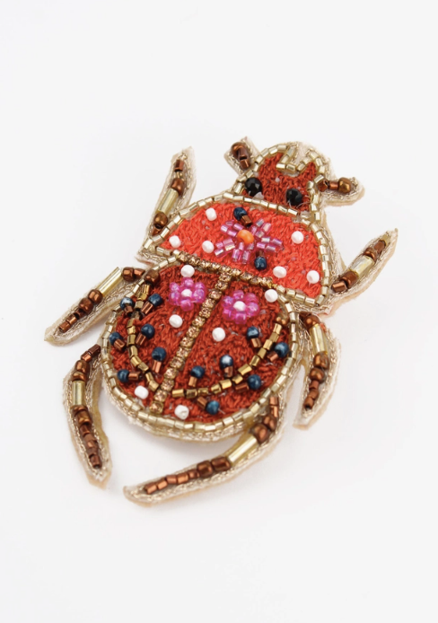 Autumn Beetle Brooch