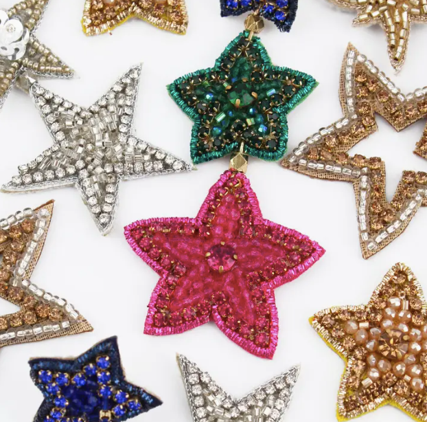 Triple Rainbow Star Earrings