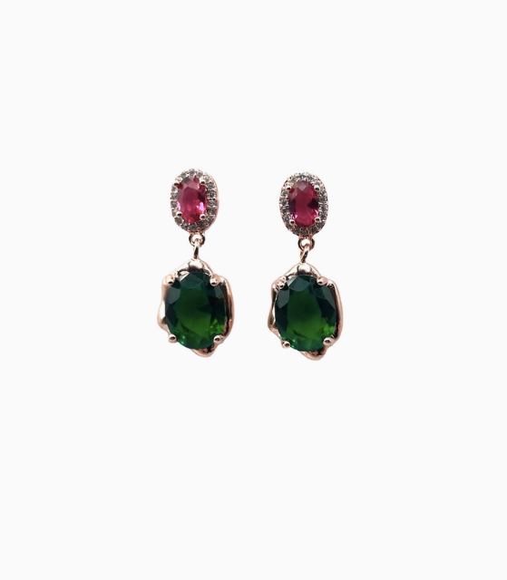 Vintage Emerald Style Earrings