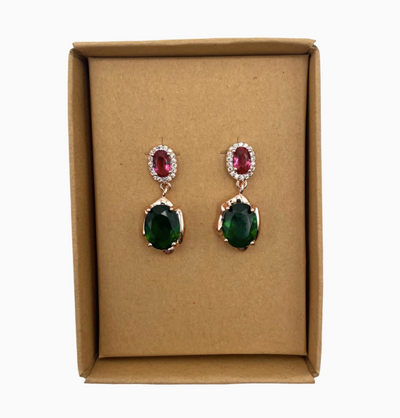 Vintage Emerald Style Earrings