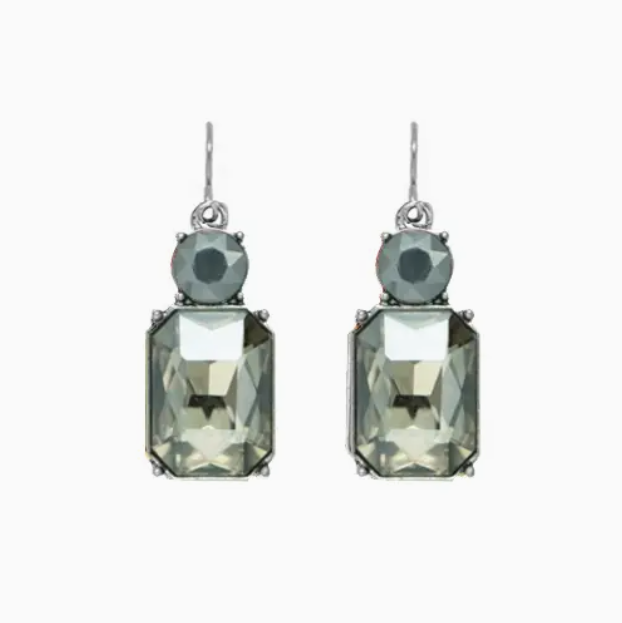 Twin Gem Drop Earrings