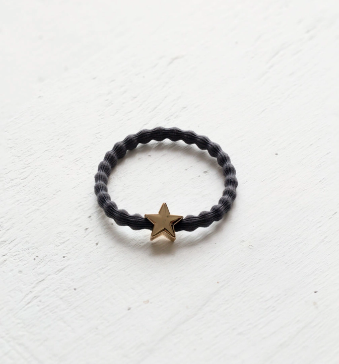 Wave Hair Tie with Gold Star Charm