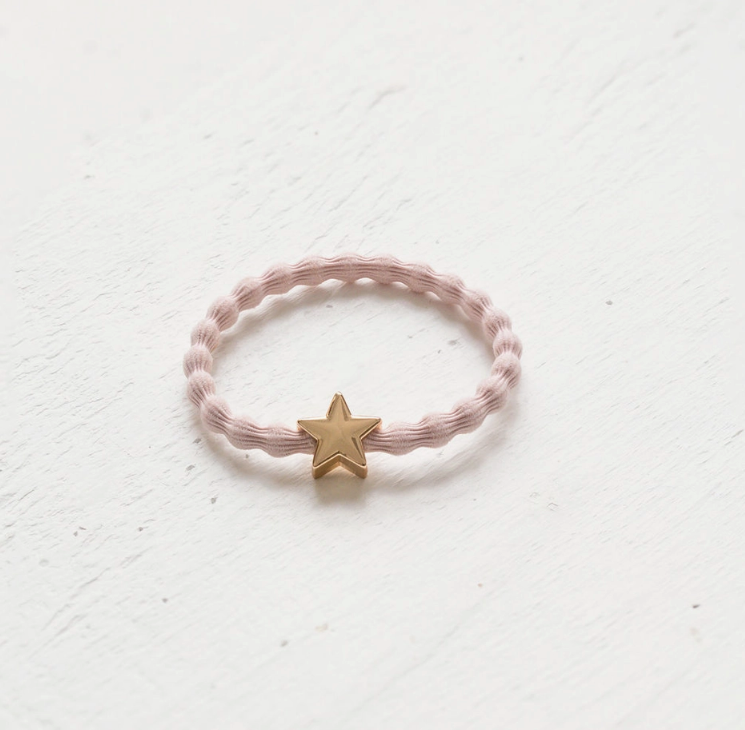 Wave Hair Tie with Gold Star Charm