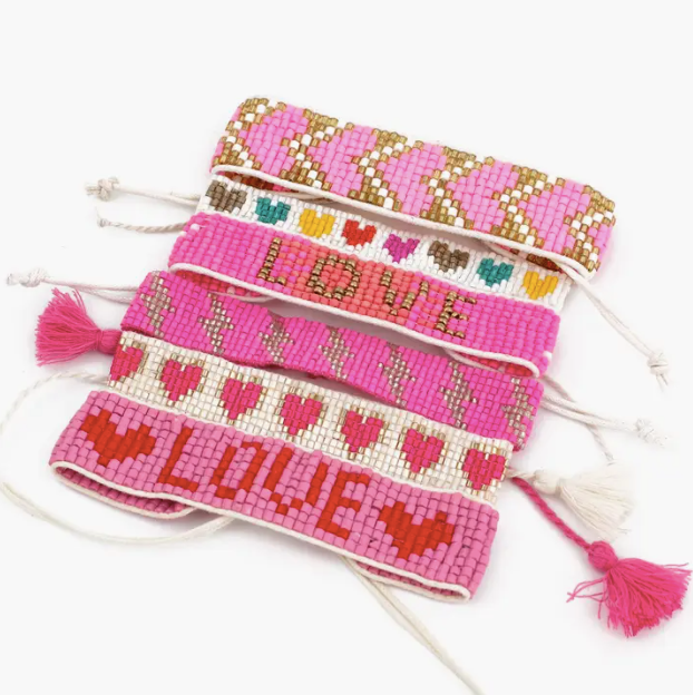 Hearts & Love Beaded Bracelets