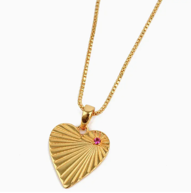 Embossed Heart Necklace