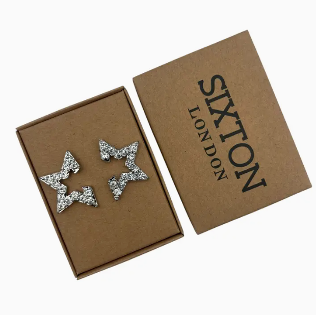 Half Star Sparkle Earrings