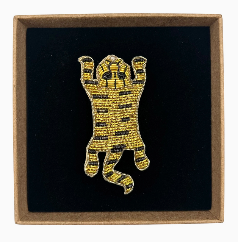 Tiger Body Embroidered Brooch