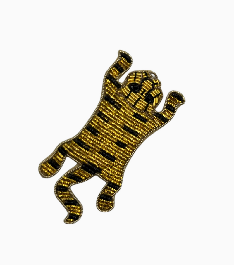 Tiger Body Embroidered Brooch