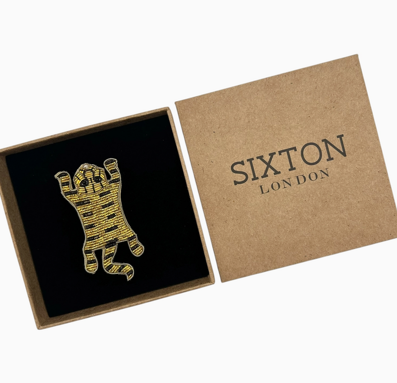 Tiger Body Embroidered Brooch