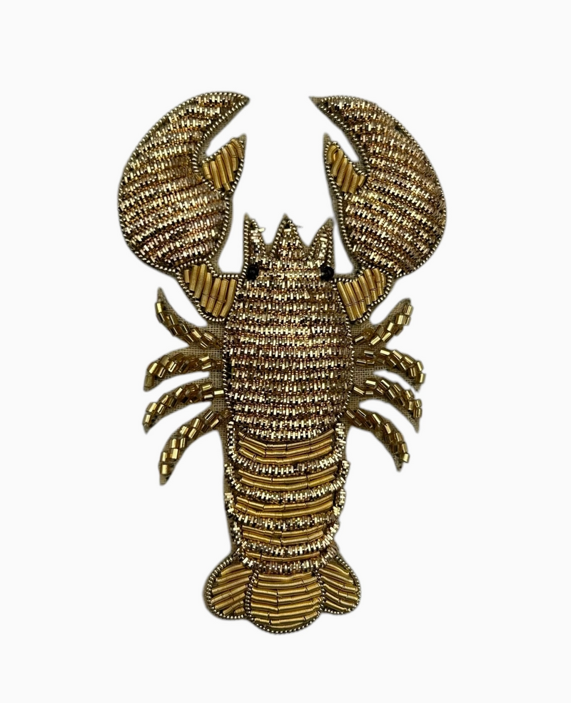 Bold Stripe Travel Jewellery Pot with Lobster Brooch