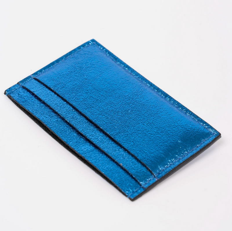 Trevi Metallic Italian Leather Card Holder