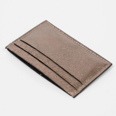 Trevi Metallic Italian Leather Card Holder