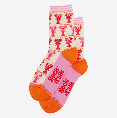 Lobster Stripe Bamboo Socks