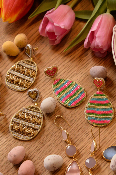 Gold Egg Earrings