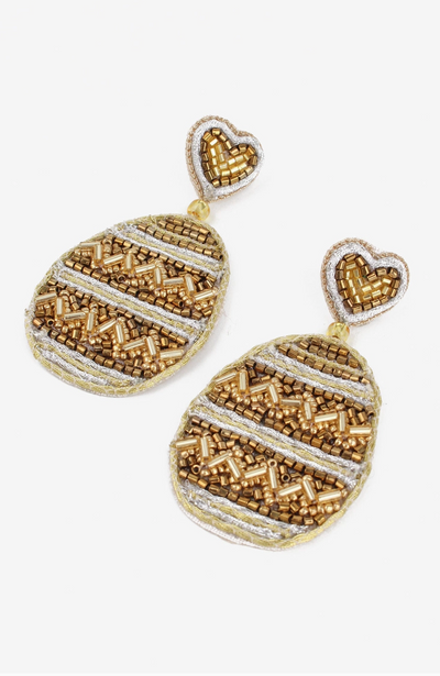 Gold Egg Earrings