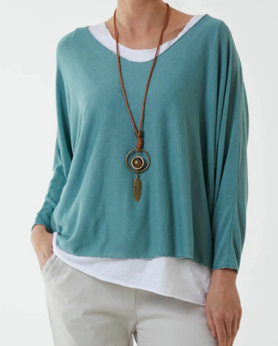 Lucy Double Layer Top with Necklace