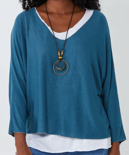 Lucy Double Layer Top with Necklace