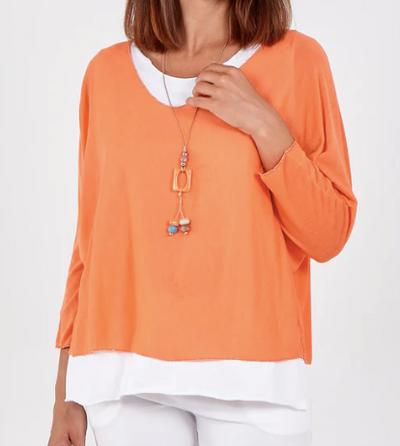 Lucy Double Layer Top with Necklace