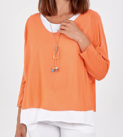 Lucy Double Layer Top with Necklace