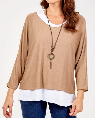 Lucy Double Layer Top with Necklace