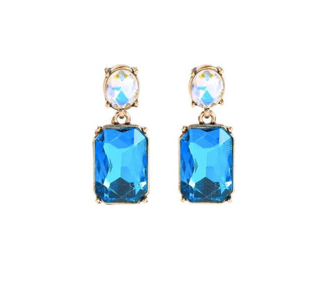 Oval Twin Gem Earrings