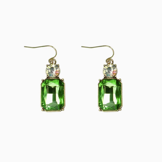 Twin Gem Drop Earrings