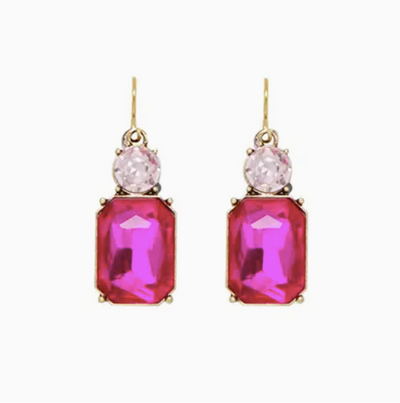 Twin Gem Drop Earrings