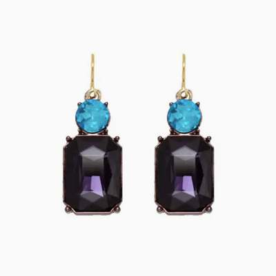 Twin Gem Drop Earrings