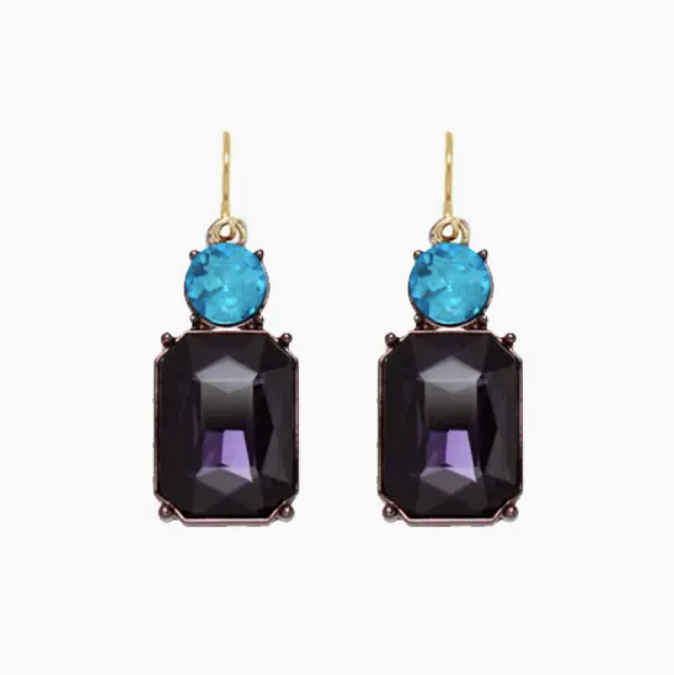 Twin Gem Drop Earrings