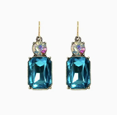 Twin Gem Drop Earrings