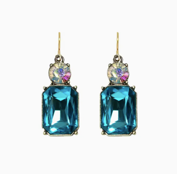 Twin Gem Drop Earrings